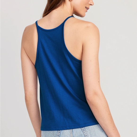 NWT OLD NAVY Relaxed Halter Tank Top Color: Tanzanite - Picture 3 of 7